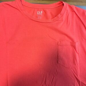 GAP Vibrant Coral Tee with Pocket